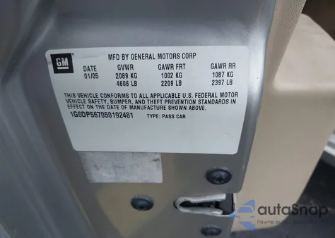 2005 Cadillac Cts Standard z USA, uszkodzony, nr VIN 1G6DP567050192481